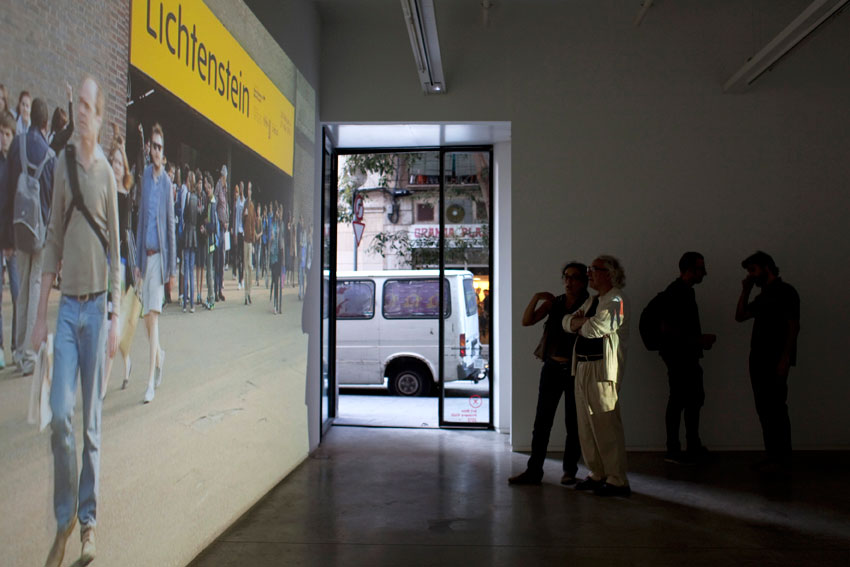 Visitors Leaving the Museum_Rotations #2 The Exit_at àngels barcelona gallery_1